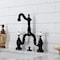 Kingston Brass Bridge Bathroom Faucet with Brass Pop-Up, Oil Rubbed Bronze KS7975PX - alternate 4